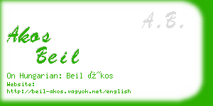 akos beil business card
